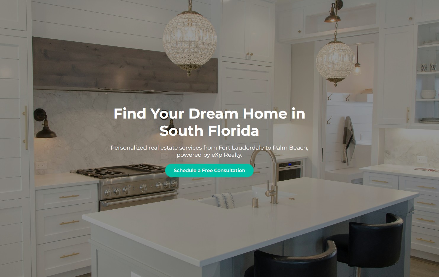 Portfolio example: Shundra Realty website preview