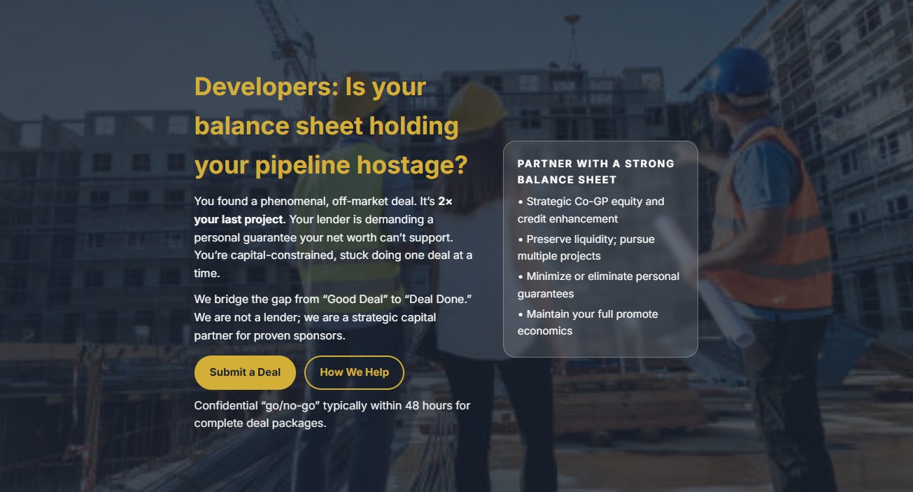 Portfolio example: Sponsor Credit website preview